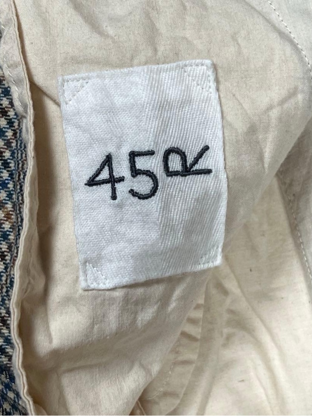 45R Check Pattern Wool Slacks Pants - Picture 7 of 15